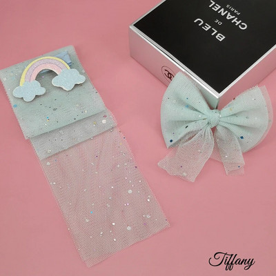 6 cm 5 yarzi sclipici paiete tul diamante strălucitoare bandă plasă pentru bricolaj material lucrat manual rochie cutie cadou de aniversare decorare păr fundă