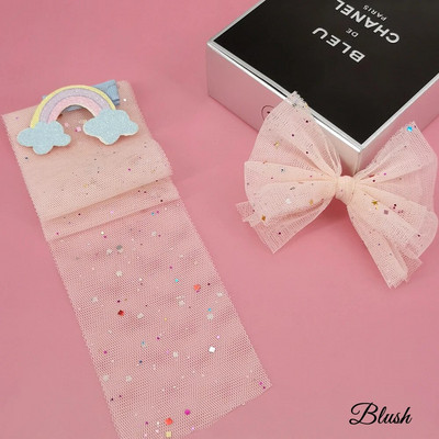 6 cm 5 yarzi sclipici paiete tul diamante strălucitoare bandă plasă pentru bricolaj material lucrat manual rochie cutie cadou de aniversare decorare păr fundă