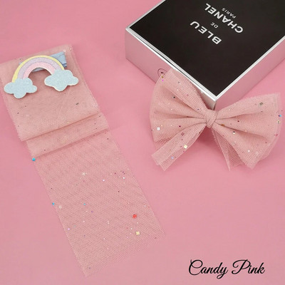 6 cm 5 yarzi sclipici paiete tul diamante strălucitoare bandă plasă pentru bricolaj material lucrat manual rochie cutie cadou de aniversare decorare păr fundă