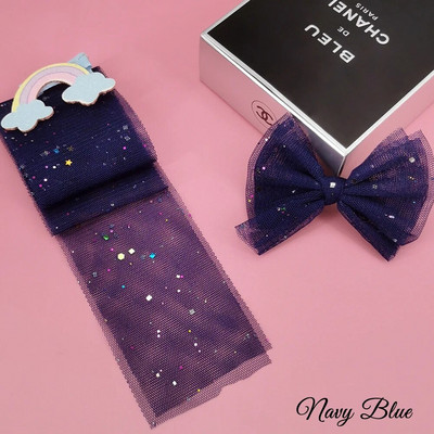 6 cm 5 yarzi sclipici paiete tul diamante strălucitoare bandă plasă pentru bricolaj material lucrat manual rochie cutie cadou de aniversare decorare păr fundă