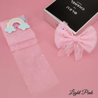 6 cm 5 yarzi sclipici paiete tul diamante strălucitoare bandă plasă pentru bricolaj material lucrat manual rochie cutie cadou de aniversare decorare păr fundă