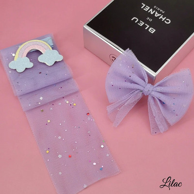 6 cm 5 yarzi sclipici paiete tul diamante strălucitoare bandă plasă pentru bricolaj material lucrat manual rochie cutie cadou de aniversare decorare păr fundă