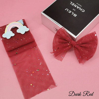 6 cm 5 yarzi sclipici paiete tul diamante strălucitoare bandă plasă pentru bricolaj material lucrat manual rochie cutie cadou de aniversare decorare păr fundă