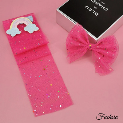 6 cm 5 yarzi sclipici paiete tul diamante strălucitoare bandă plasă pentru bricolaj material lucrat manual rochie cutie cadou de aniversare decorare păr fundă