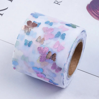 60 mm/120 mm (4,5 m/rolă) Panglică din organza ambalaj petrecere de Crăciun acasă ambalare cadou bricolaj benzi pentru decorarea nunții benzi bricolaj tulle
