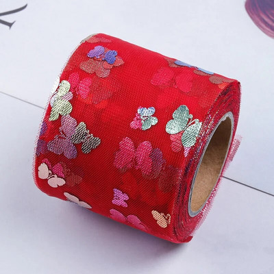 60 mm/120 mm (4,5 m/rolă) Panglică din organza ambalaj petrecere de Crăciun acasă ambalare cadou bricolaj benzi pentru decorarea nunții benzi bricolaj tulle