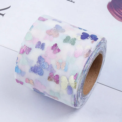 60 mm/120 mm (4,5 m/rolă) Panglică din organza ambalaj petrecere de Crăciun acasă ambalare cadou bricolaj benzi pentru decorarea nunții benzi bricolaj tulle