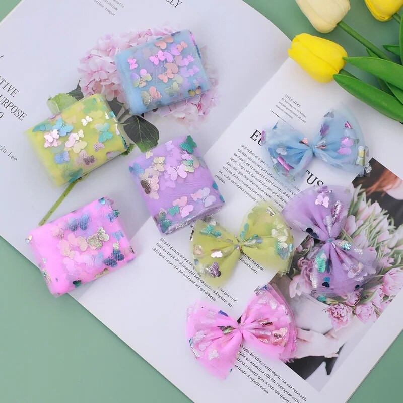 60mm/120mm (4,5m/rull) Organza paelaga pakkimine jõulupidu Kodu DIY kingituste pakkimine Pulmakaunistusteibid DIY tülllint