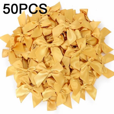 50 DB Rózsaszín szatén szalag masni Dekoráció Kis masnival ajándék masni kézművességhez Virág esküvői masni születésnapi barkácsolás party dekoráció