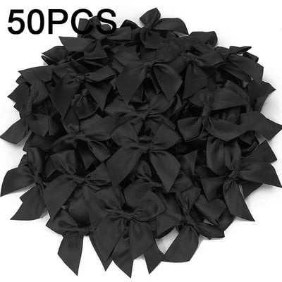 50 DB Rózsaszín szatén szalag masni Dekoráció Kis masnival ajándék masni kézművességhez Virág esküvői masni születésnapi barkácsolás party dekoráció