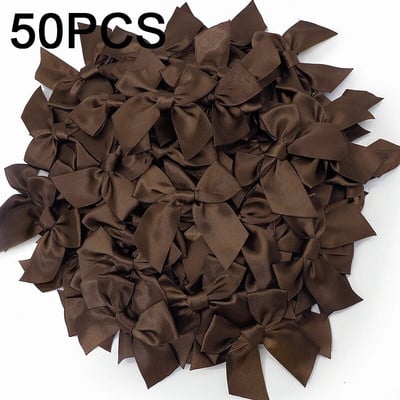 50 DB Rózsaszín szatén szalag masni Dekoráció Kis masnival ajándék masni kézművességhez Virág esküvői masni születésnapi barkácsolás party dekoráció