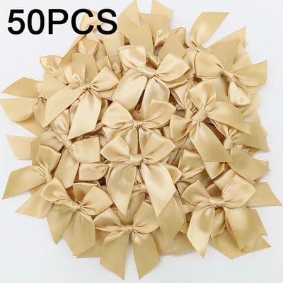 50 DB Rózsaszín szatén szalag masni Dekoráció Kis masnival ajándék masni kézművességhez Virág esküvői masni születésnapi barkácsolás party dekoráció