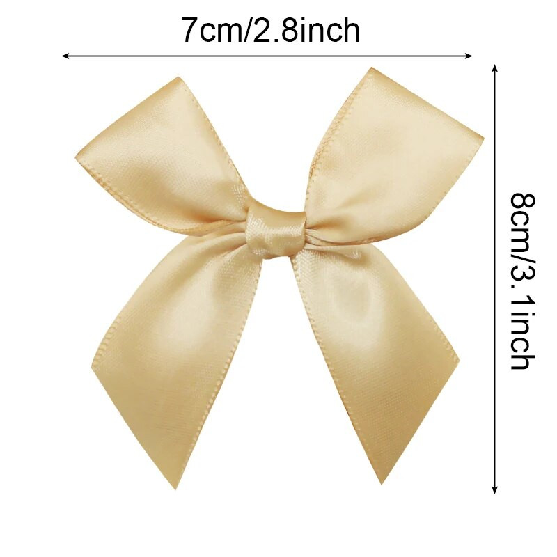 50 DB Rózsaszín szatén szalag masni Dekoráció Kis masnival ajándék masni kézművességhez Virág esküvői masni születésnapi barkácsolás party dekoráció