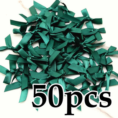 (50 τμχ) 4*4cm Φιόγκοι με πολύχρωμη κορδέλα Μικρού μεγέθους Πολυεστερική σατέν κορδέλα Φιόγκος Λουλούδι DIY Χειροτεχνική διακόσμηση