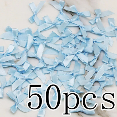 (50 τμχ) 4*4cm Φιόγκοι με πολύχρωμη κορδέλα Μικρού μεγέθους Πολυεστερική σατέν κορδέλα Φιόγκος Λουλούδι DIY Χειροτεχνική διακόσμηση