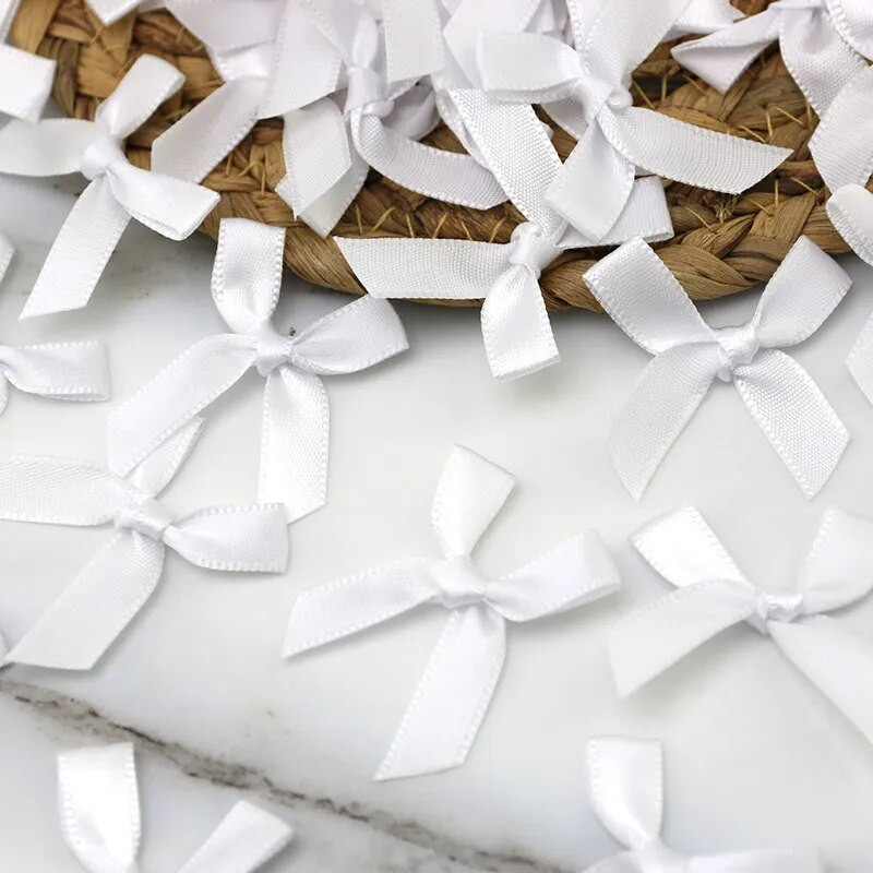 (50 τμχ) 4*4cm Φιόγκοι με πολύχρωμη κορδέλα Μικρού μεγέθους Πολυεστερική σατέν κορδέλα Φιόγκος Λουλούδι DIY Χειροτεχνική διακόσμηση