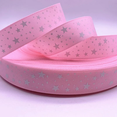 Kuum müük 5 jardi 25 mm (1") Grosgrain lindiga trükitud tähed jõuludeks pulmakaunistuseks DIY õmblemine ja käsitöö