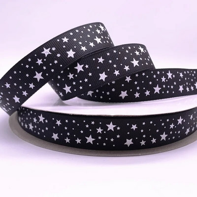 Kuum müük 5 jardi 25 mm (1") Grosgrain lindiga trükitud tähed jõuludeks pulmakaunistuseks DIY õmblemine ja käsitöö