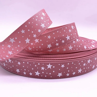 Kuum müük 5 jardi 25 mm (1") Grosgrain lindiga trükitud tähed jõuludeks pulmakaunistuseks DIY õmblemine ja käsitöö