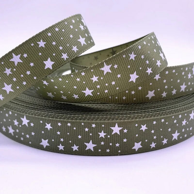 Kuum müük 5 jardi 25 mm (1") Grosgrain lindiga trükitud tähed jõuludeks pulmakaunistuseks DIY õmblemine ja käsitöö