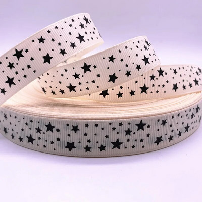 Kuum müük 5 jardi 25 mm (1") Grosgrain lindiga trükitud tähed jõuludeks pulmakaunistuseks DIY õmblemine ja käsitöö