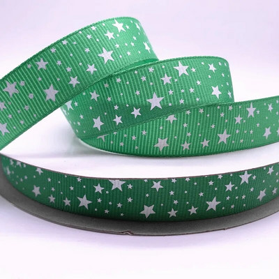 Kuum müük 5 jardi 25 mm (1") Grosgrain lindiga trükitud tähed jõuludeks pulmakaunistuseks DIY õmblemine ja käsitöö