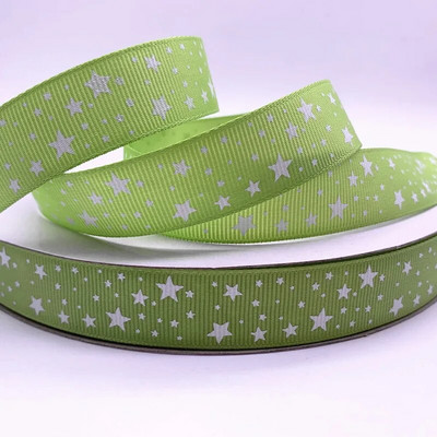 Kuum müük 5 jardi 25 mm (1") Grosgrain lindiga trükitud tähed jõuludeks pulmakaunistuseks DIY õmblemine ja käsitöö