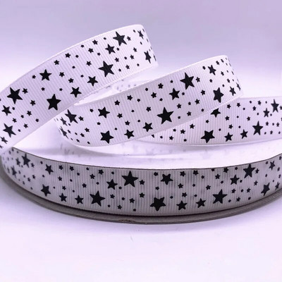 Kuum müük 5 jardi 25 mm (1") Grosgrain lindiga trükitud tähed jõuludeks pulmakaunistuseks DIY õmblemine ja käsitöö