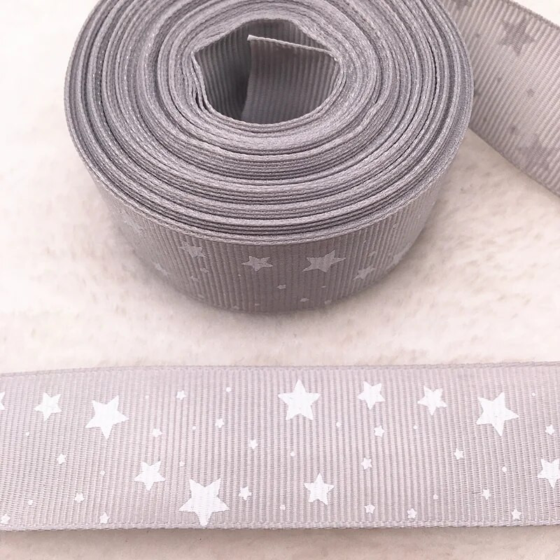Kuum müük 5 jardi 25 mm (1") Grosgrain lindiga trükitud tähed jõuludeks pulmakaunistuseks DIY õmblemine ja käsitöö