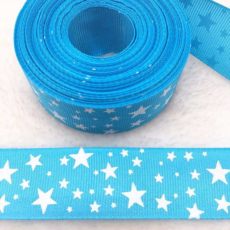 Kuum müük 5 jardi 25 mm (1") Grosgrain lindiga trükitud tähed jõuludeks pulmakaunistuseks DIY õmblemine ja käsitöö