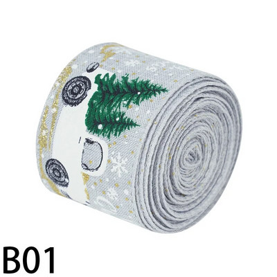5 m Ziemassvētku DIY auduma lente audekla lente ar vadu malu dāvanu iesaiņošana Ziemassvētku eglītes dekorēšanai lente DIY vainags loki Amatniecība