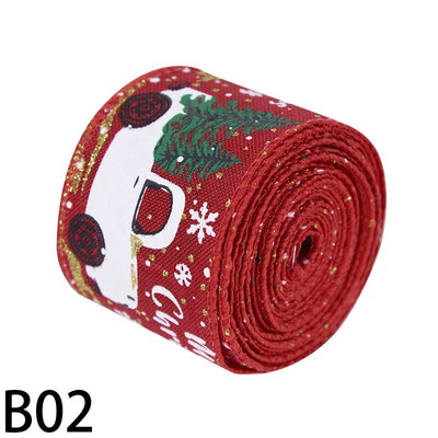 5 m Ziemassvētku DIY auduma lente audekla lente ar vadu malu dāvanu iesaiņošana Ziemassvētku eglītes dekorēšanai lente DIY vainags loki Amatniecība