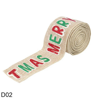 5 m Ziemassvētku DIY auduma lente audekla lente ar vadu malu dāvanu iesaiņošana Ziemassvētku eglītes dekorēšanai lente DIY vainags loki Amatniecība