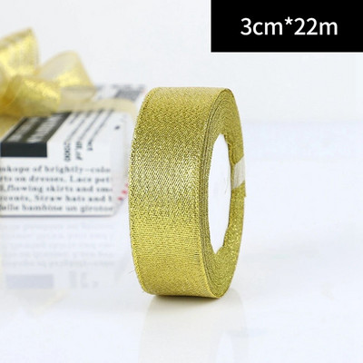 25 Yards/Rolă Ambalare pentru cadou de nuntă Panglici din satin Fundă pentru meșteșuguri DIY Ceapă de aur Panglici cu sclipici din organza Decorație de Crăciun acasă
