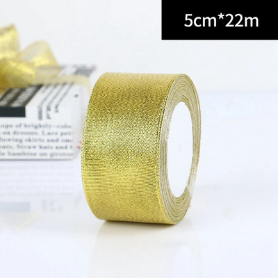 25 Yards/Rolă Ambalare pentru cadou de nuntă Panglici din satin Fundă pentru meșteșuguri DIY Ceapă de aur Panglici cu sclipici din organza Decorație de Crăciun acasă