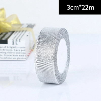 25 Yards/Rolă Ambalare pentru cadou de nuntă Panglici din satin Fundă pentru meșteșuguri DIY Ceapă de aur Panglici cu sclipici din organza Decorație de Crăciun acasă