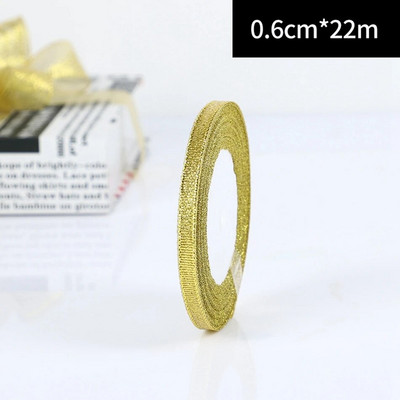 25 Yards/Rolă Ambalare pentru cadou de nuntă Panglici din satin Fundă pentru meșteșuguri DIY Ceapă de aur Panglici cu sclipici din organza Decorație de Crăciun acasă