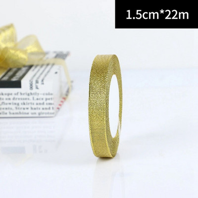 25 Yards/Rolă Ambalare pentru cadou de nuntă Panglici din satin Fundă pentru meșteșuguri DIY Ceapă de aur Panglici cu sclipici din organza Decorație de Crăciun acasă