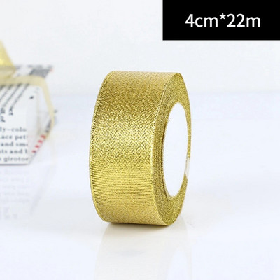 25 Yards/Rolă Ambalare pentru cadou de nuntă Panglici din satin Fundă pentru meșteșuguri DIY Ceapă de aur Panglici cu sclipici din organza Decorație de Crăciun acasă
