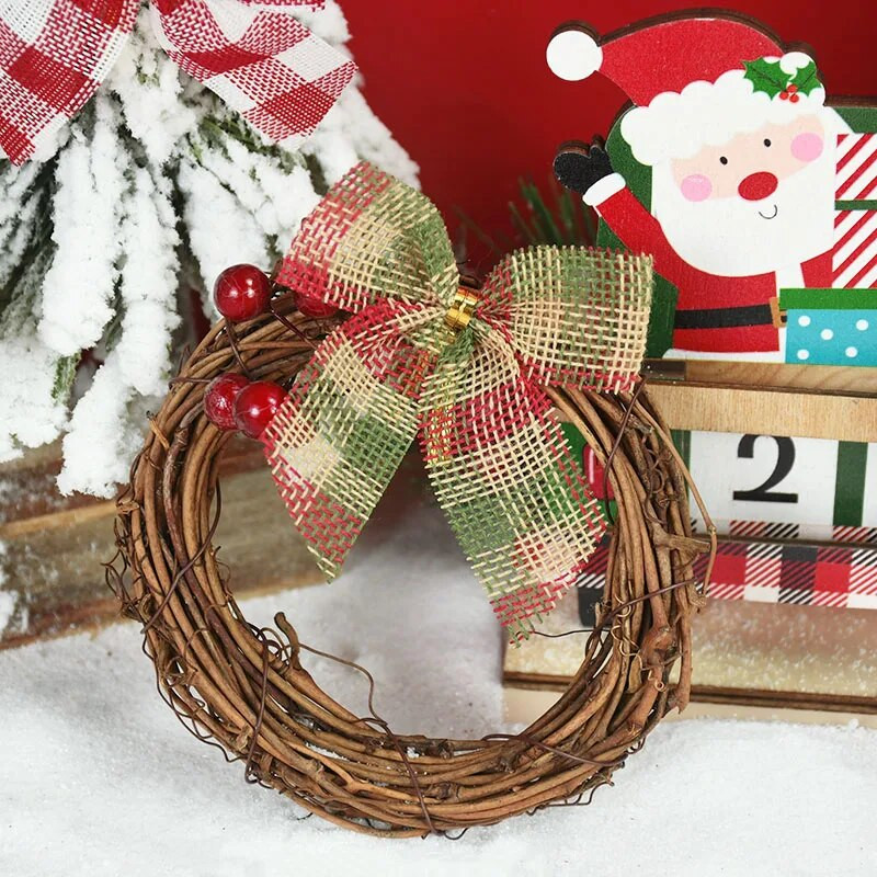 10/20 tk jõulukullast tolmust vibud Jõulupuu trükitud vibu kaunistused Jõulude särav lint vibu jõulupuu kaunistused