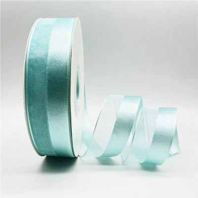 5 jardi 25 mm poolsatiinist servaga lint organza lint vibu pulmadeks jõulukaunistuseks Käsitsi valmistatud DIY kingituste pakkimine