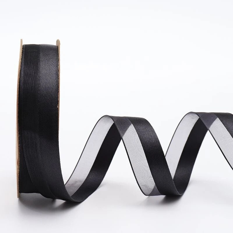 5 jardi 25 mm poolsatiinist servaga lint organza lint vibu pulmadeks jõulukaunistuseks Käsitsi valmistatud DIY kingituste pakkimine