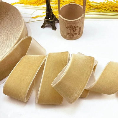 38MM 1/3/5 Yards Borarany fekete kék Szín Single Face Nylon Bársony Szalag Nincs Stretch Velúr Szalagok Heveder DIY Tartozékok