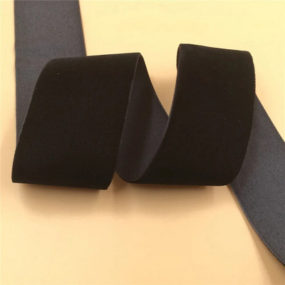 38MM 1/3/5 Yards Borarany fekete kék Szín Single Face Nylon Bársony Szalag Nincs Stretch Velúr Szalagok Heveder DIY Tartozékok