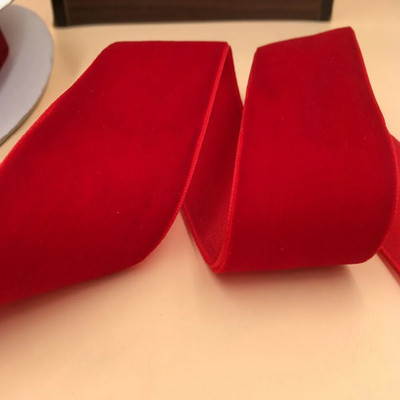 38MM 1/3/5 Yards Borarany fekete kék Szín Single Face Nylon Bársony Szalag Nincs Stretch Velúr Szalagok Heveder DIY Tartozékok