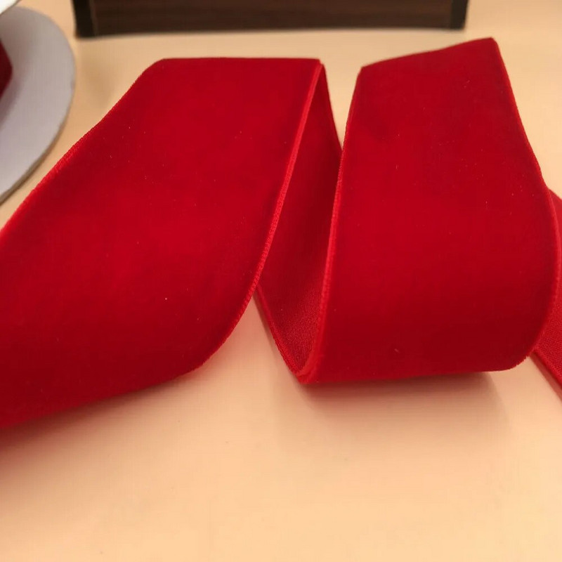 38MM 1/3/5 Yards Borarany fekete kék Szín Single Face Nylon Bársony Szalag Nincs Stretch Velúr Szalagok Heveder DIY Tartozékok