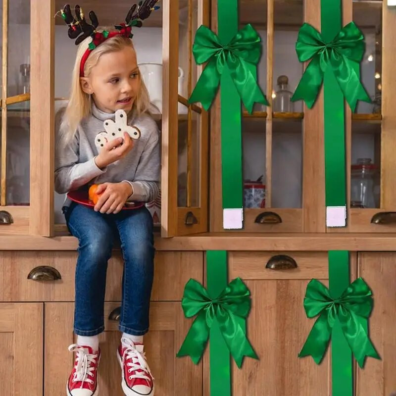 Āra Ziemassvētku bantes Ziemassvētku durvju sarkans bantītis ar lenti Ziemassvētku bantes dāvanu iesaiņošanai priekšdurvju Ziemassvētku eglītes rotāšanai