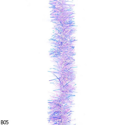 2M 3cm/5cm Rainbow Color Foil Foil Rattan Tinsel Streamer Χριστουγεννιάτικο Δέντρο Κρεμαστό Γιρλάντα Χριστουγεννιάτικο Δέντρο Στολίδια Προμήθειες Διακόσμηση