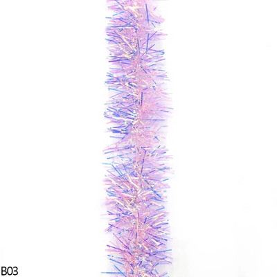 2M 3cm/5cm Rainbow Color Foil Foil Rattan Tinsel Streamer Χριστουγεννιάτικο Δέντρο Κρεμαστό Γιρλάντα Χριστουγεννιάτικο Δέντρο Στολίδια Προμήθειες Διακόσμηση