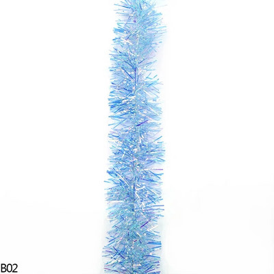 2M 3cm/5cm Rainbow Color Foil Foil Rattan Tinsel Streamer Χριστουγεννιάτικο Δέντρο Κρεμαστό Γιρλάντα Χριστουγεννιάτικο Δέντρο Στολίδια Προμήθειες Διακόσμηση